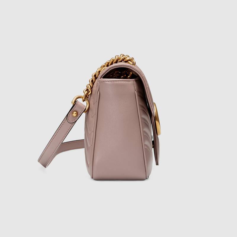 Marmont Small Matelasse Shoulder Bag 443497 Dusty pink